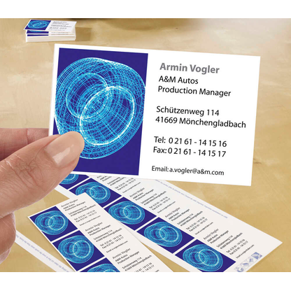 Artikelbild 5 für AVERY Zweckform Visitenkarten C32010-25 matt weiß 200 g/qm, 250 St., Artikelnummer 607402