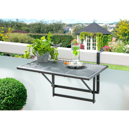 Artikelbild 6 für greemotion Balkonhängetisch rechteckig Stahl grau 60,0 x 40,0 x 56,0 cm, 1 St., Artikelnummer 421893