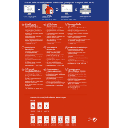 Artikelbild 3 für AVERY Zweckform Namensetiketten J4882-20 weiß 85,0 x 50,0 mm, 20 Blatt, Artikelnummer 255584