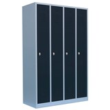 Artikelbild 1 für LÜLLMANN Spind anthrazit, lichtgrau 510148, 4 Schließfächer 117,0 x 50,0 x 180,0 cm, Artikelnummer 185086