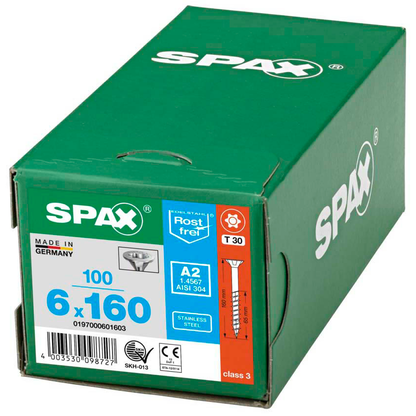 Artikelbild 8 für SPAX® Universalschrauben T30 Senkkopf Edelstahl A2 0197000601603 6 mm x 160 mm, 100 St., Artikelnummer 394886