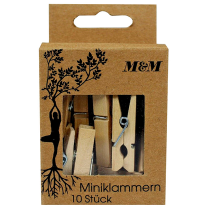 Artikelbild für M&M Holzklammern holz 10 Stück, 1 Pack, Artikelnummer 647499