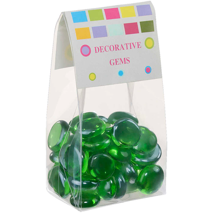 Artikelbild für GLOREX Muggelsteine grün Glasnuggets Ø 20,0 mm, 200,0 g, 1 Pack, Artikelnummer 732093