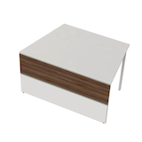 Artikelbild 1 für Kerkmann Anbautheke gerade, weiß, nussbaum 135,0 x 82,0 x 75,0 cm, Artikelnummer 261711