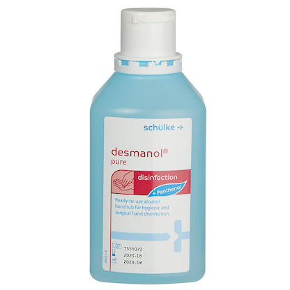 Artikelbild 2 für schülke desmanol pure Händedesinfektionsmittel 500 ml, Artikelnummer 302352