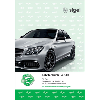 Artikelbild 4 für SIGEL Fahrtenbuch, Pkw mit Kraftstoffverbrauch Formularbuch FA513, 1 St., Artikelnummer 816553