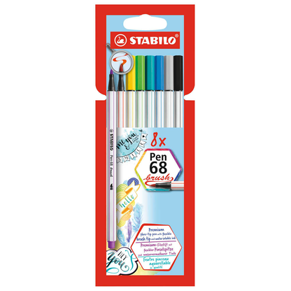 Artikelbild für STABILO Pen 68 brush Brush-Pens farbsortiert, 8 St., Artikelnummer 272324