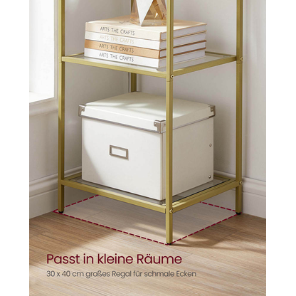 Artikelbild 8 für VASAGLE Bücherregal gold 40,0 x 30,0 x 177,3 cm, 1 St., Artikelnummer 261049