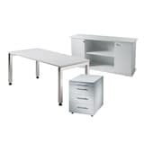 Artikelbild 1 für HAMMERBACHER Prokura Büromöbel-Set lichtgrau, Artikelnummer 365239