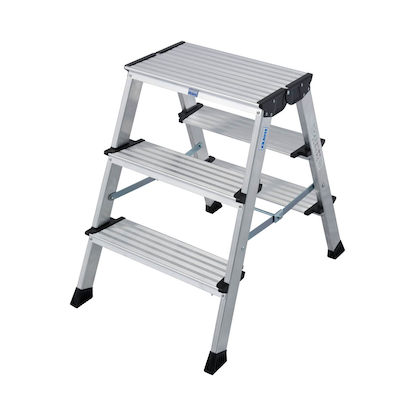 Artikelbild für KRAUSE Klapptritt MONTO Treppo silber 2x 3 Stufen, H: 73,0 cm, Artikelnummer 567565
