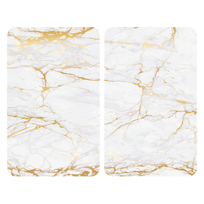 Artikelbild für WENKO Herdabdeckplatten Marmor weiß, 2 St., Artikelnummer 665197