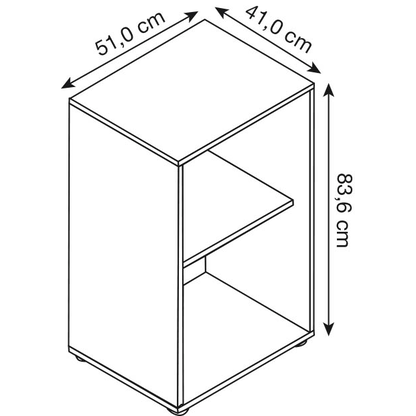 Artikelbild 6 für MÖBELPARTNER Regalschrank 400, 701775 weiß, wildeiche 151,1 cm 41,0 cm, 1 St., Artikelnummer 773992