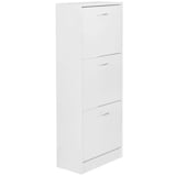 Artikelbild 1 für WOHNLING Schuhschrank, WL5.035 weiß 3 Fachböden 50,0 x 24,0 x 125,0 cm, Artikelnummer 905731