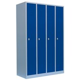 Artikelbild 1 für LÜLLMANN Spind enzianblau, lichtgrau 510141, 4 Schließfächer 117,0 x 50,0 x 180,0 cm, Artikelnummer 185106