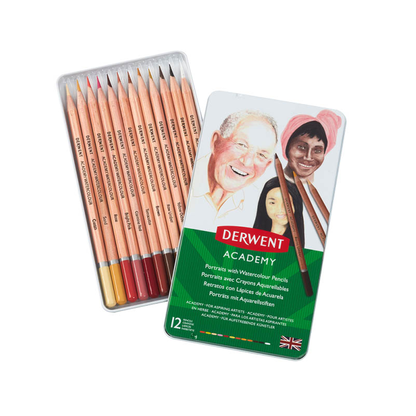 Artikelbild für DERWENT Academy Skintones Aquarellstifte farbsortiert, 12 St., Artikelnummer 464778