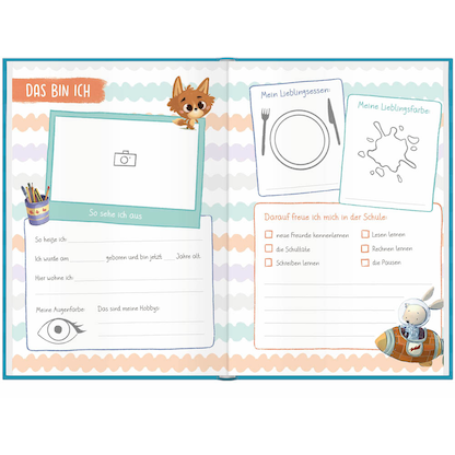 Artikelbild 3 für Häfft® Verlag Freundebuch Endlich Schulkind DIN A5 liniert, blau Hardcover 48 Seiten, 1 St., Artikelnummer 590867