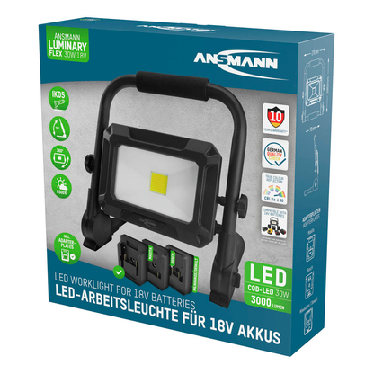 Artikelbild 4 für ANSMANN FL30W 18V LED Akku-Baustrahler schwarz 30 W, Artikelnummer 629236