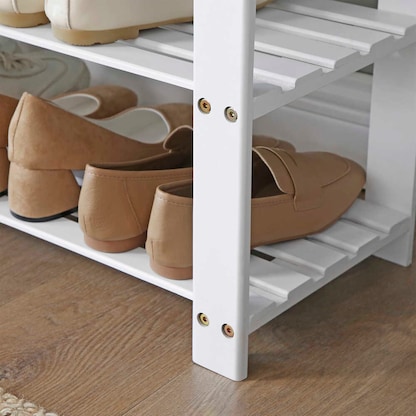 Artikelbild 5 für SONGMICS Schuhbank LBS604W01 weiß, grau Holz 71,0 cm, Artikelnummer 759256