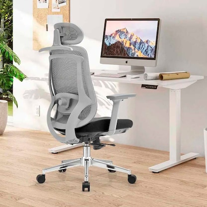 Artikelbild 10 für LÜLLMANN Bürostuhl, 210460 Stoff grau, Gestell alu, Artikelnummer 790947