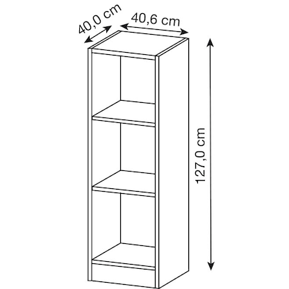 Artikelbild 2 für HAMMERBACHER Aktenregal 6050 nussbaum 40,6 x 40,0 x 127,0 cm, 1 St., Artikelnummer 867236