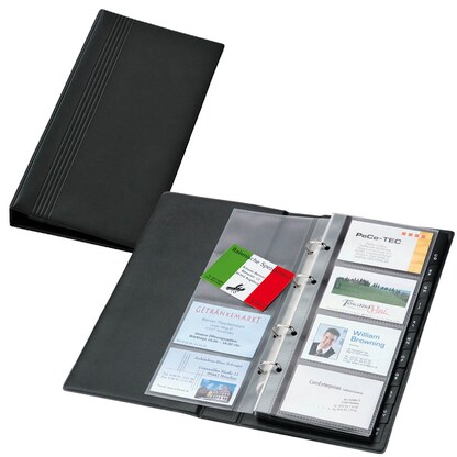 Artikelbild für SIGEL Visitenkarten-Ringbuch schwarz, 1 St., Artikelnummer 287847