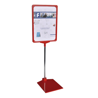 Artikelbild für FRANKEN Infoständer PSM A4 01 rot DIN A4 25,0 x 15,0 x 32,0 - 62,0 cm, 1 St., Artikelnummer 836229