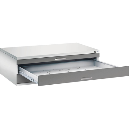 Artikelbild für CP 7200 Planschrank lichtgrau, stahlgrau 3 Schubladen 135,0 x 96,0 x 42,0 cm, 1 St., Artikelnummer 682753