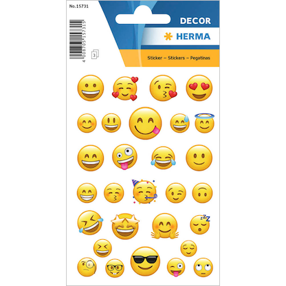 Artikelbild für HERMA Aufkleber Smiley, 87 Etiketten, Artikelnummer 772701