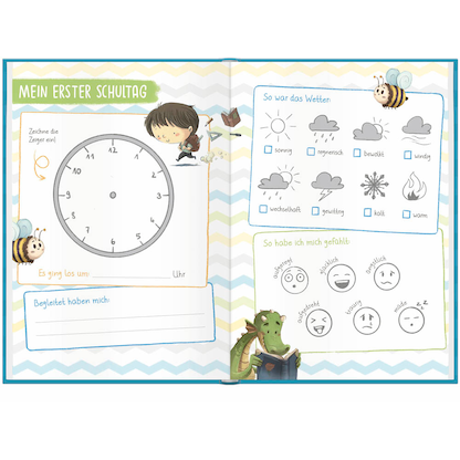 Artikelbild 4 für Häfft® Verlag Freundebuch Endlich Schulkind DIN A5 liniert, blau Hardcover 48 Seiten, 1 St., Artikelnummer 590867