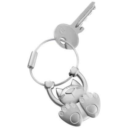 Artikelbild 2 für TROIKA® Schlüsselanhänger TABBY silber, Artikelnummer 666176