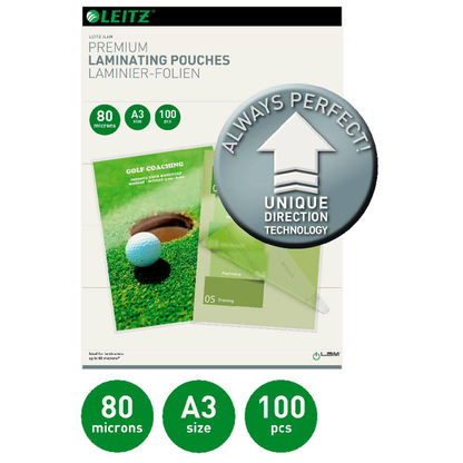 Artikelbild 12 für LEITZ UDT Laminierfolien glänzend für A3 80 micron, 100 St., Artikelnummer 570572