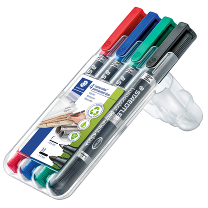 Artikelbild 2 für STAEDTLER Lumocolor duo Permanentmarker farbsortiert 0,6 - 1,5 mm, 4 St., Artikelnummer 371799