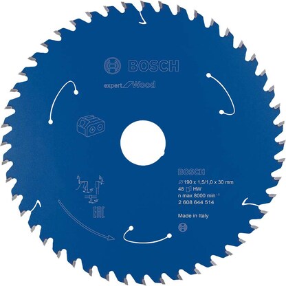 Artikelbild für BOSCH EXPERT for Wood Kreissägeblatt 190,0 mm, 48 Zähne, 1 St., Artikelnummer 218689