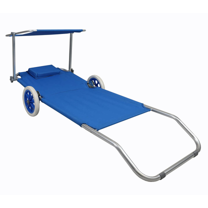 Artikelbild 2 für VCM Sonnenliege blau Stahl, Artikelnummer 739344