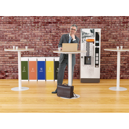 Artikelbild 3 für meet powered by PAPERFLOW Stehtisch rund Spanplatte buche 80,0 x 80,0 x 110,0 cm, 1 St., Artikelnummer 578132