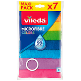 Artikelbild 1 für vileda COLORS MAXI PACK Mikrofasertücher 60 °C waschbar, 7 St., Artikelnummer 991765