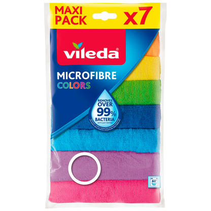 Artikelbild für vileda COLORS MAXI PACK Mikrofasertücher 60 °C waschbar, 7 St., Artikelnummer 991765
