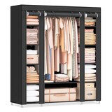 Artikelbild 1 für SONGMICS Stoffschrank, LSF03H schwarz 150,0 x 45,0 x 175,0 cm, 1 St., Artikelnummer 262729