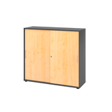 Artikelbild 1 für HAMMERBACHER Schiebetürenschrank Haziender, V1753S/G/3/BS ahorn, grafit 2 Fachböden 120,0 x 40,0 x 110,0 cm, Artikelnummer 377368