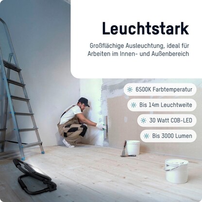 Artikelbild 6 für ANSMANN FL30W 18V LED Akku-Baustrahler schwarz 30 W, Artikelnummer 629236