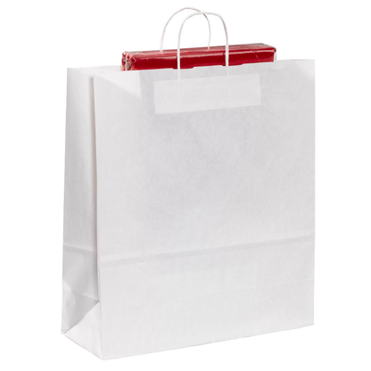 Artikelbild für VP Papier-Tragetaschen Toptwist weiß 40,0 x 45,0 cm, 50 St., Artikelnummer 228684