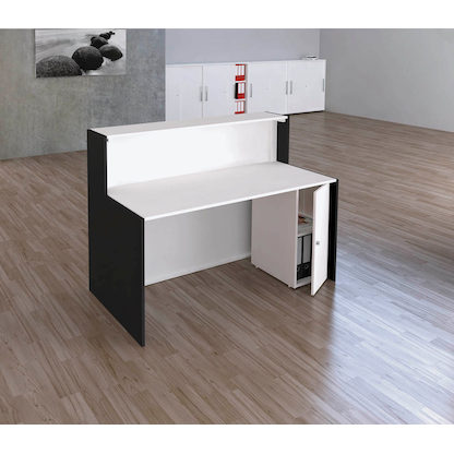 Artikelbild 7 für Kerkmann Empfangstheke BARI gerade, weiß, anthrazit 140,0 x 95,0 x 112,0 cm, Artikelnummer 698478