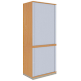 Artikelbild 1 für fm Sidney Rollladenschrank buche, silber 3 Fachböden 80,0 x 44,2 x 186,9 cm, Artikelnummer 510012