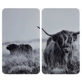 Artikelbild 1 für WENKO Herdabdeckplatten Highland Cattle schwarz, 2 St., Artikelnummer 665533