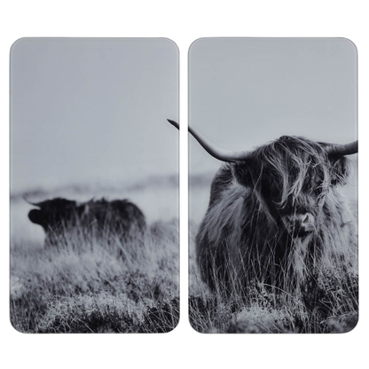 Artikelbild für WENKO Herdabdeckplatten Highland Cattle schwarz, 2 St., Artikelnummer 665533