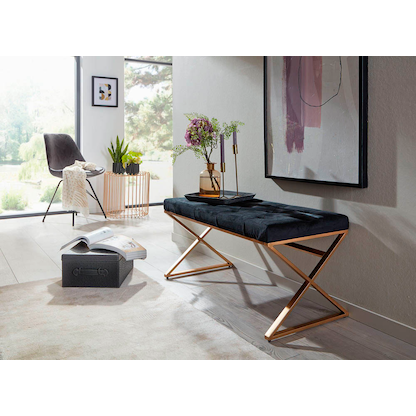 Artikelbild 4 für WOHNLING Sitzbank WL6.617 schwarz Stoff 90,0 cm, Artikelnummer 166219