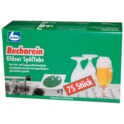 Artikelbild für DR.BECHER Becharein Gläser SpülTabs Gläserspültabletten 75 Stück, Artikelnummer 417679
