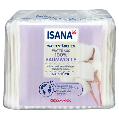 Artikelbild für ISANA Wattestäbchen weiß, 160 St., Artikelnummer 546777