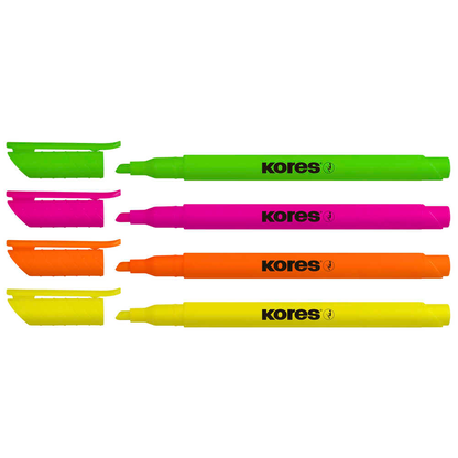 Artikelbild für Kores® Highliner Textmarker farbsortiert, 4 St., Artikelnummer 766772
