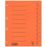 Artikelbild 1 für bene Trennblätter DIN A4 1-10 orange, 250 g/qm, 100 St., Artikelnummer 987529